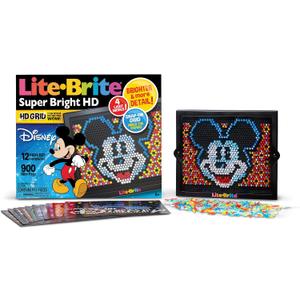Lite Brite Super Bright HD, Disney Edition - Creative Retro Light-Up Screen Educational Play for Children, Enhances Creativity, Gift for Boys and Girls Ages 6+ Lite Brite Super Bright HD, Disney Edition - Creative Retro Light-Up Screen Educational Play for Children, Enhances Creativity, Gift for Boys and Girls Ages 6+