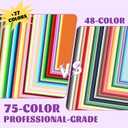 OcePor 150 Sheets Colored Cardstock 75 Colors, 8.5x11 Color Cardstock Bulk, 250gsm/92lb Assorted Colors Construction Paper for Printing, Card Making, Die Cutting, Crafts, Scrapbooking, Party