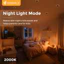 6 Inch White Recessed Lighting with Night Light 6 Pack, High Brightness Canless Wafer, 12W, 120V, 1100LM, Dimmable, 2700K-5000K Selectable, ETL FCC