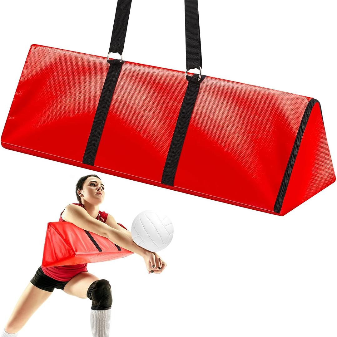 Gemscream Volleyball Passing Training Pad with Adjustable Straps, Forearm Bump Technique Trainer, Triangle Alignment Practice Aid for Skill Development, Team Drills, Indoor Outdoor Use, 24 x 8 x 8"