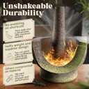 ChefSofi 3.5 Cup-Capacity Mortar and Pestle Set - Unpolished Heavy Granite for Enhanced Performance and Organic Appearance