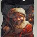 Christmas Costume Warm African American Santa T-Shirt Large