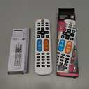 GE BigEZ OneTouch Big Button Universal TV Remote for Seniors, Easy to Use, Replacement Remote for Samsung, LG, Sony, Vizio, Roku TV, Streaming Players, Backlit Buttons, 2 Device, White