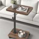 C Table Side Table End Table Adjustable HeightC Shaped End for CouchSnack Tables,360Swivel TV Tray Sofa Table for Small SpacesSide Tables Living Room and Bedroom for Sofa, Bed,Chair