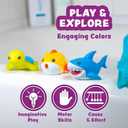 Tub Works® Under the Sea™ Light Up Bath Toys, 6 Pack | Water-Activated Light Up Toys Flash & Change Color | Easy-Grip Baby & Toddler Bath Toys | Sensory Bathtub Toys with Bath Lights for Kids Bath