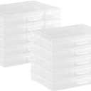 novelinks Transparent 4" x 6" Photo Storage Boxes - Photo Organizer Cases Photo Keeper Picture Storage Containers Box for Photos - 10 PACK (Clear)
