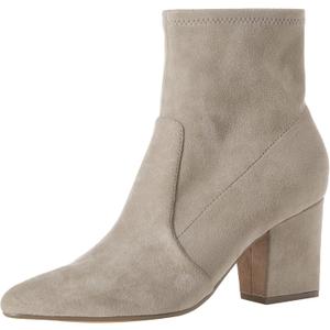 Amazon Essentials Women's Fitted Stretch Heel Boot (11.5 Wide, Dove Grey Microsuede)
