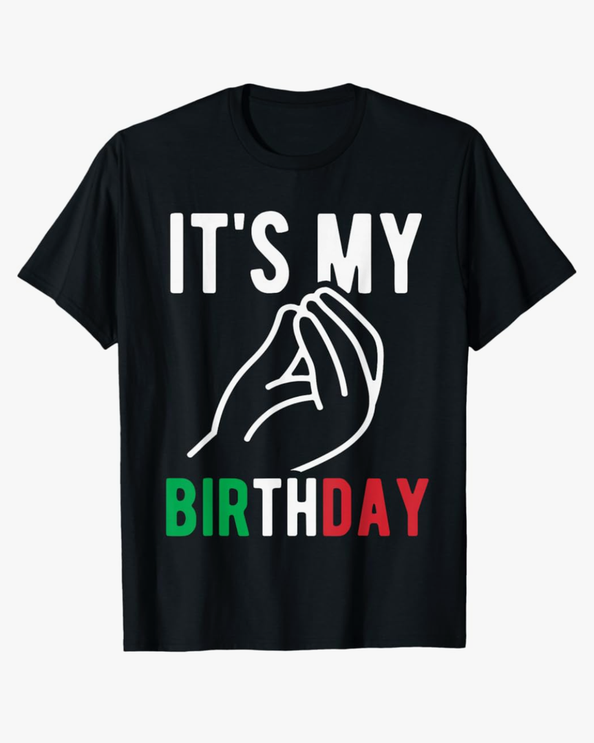 It's My Birthday Party Italia Italy Funny Italian Birthday T-Shirt Size 2T Kids sized