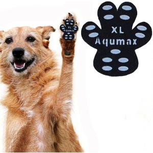 Aqumax Dog Paw Protector Anti-Slip Pads,Toe Grips for Senior Dogs,Paw Grips Traction Pads for Slippery Hardwood Floors,Essentials for Senior Dogs,12 Sets (48 pcs) XL Black