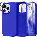 GONEZ for iPhone 15 Pro Max Case Silicone, Compatible with Magsafe, Camera Protector + Screen Protector, Soft Anti-Scratch Microfiber Lining, Liquid Silicone Shockproof Phone Cover, Cobalt Blue