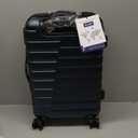 Coolife Carry On Luggage Airline Approved with Wheels Hard Shell Suitcase Spinner TSA Lock Telescopic Handle (20-inch-Teal blue)