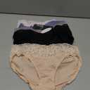 Felina Stretchy Lace Trimmed Bikini Underwear - Sexy Underwear for Women, Bikini Panties, Seamless Panties (5-Pack) S-M