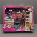 Barbie Doll, Blonde, and Grocery Store with Rolling Cart and Working Belt