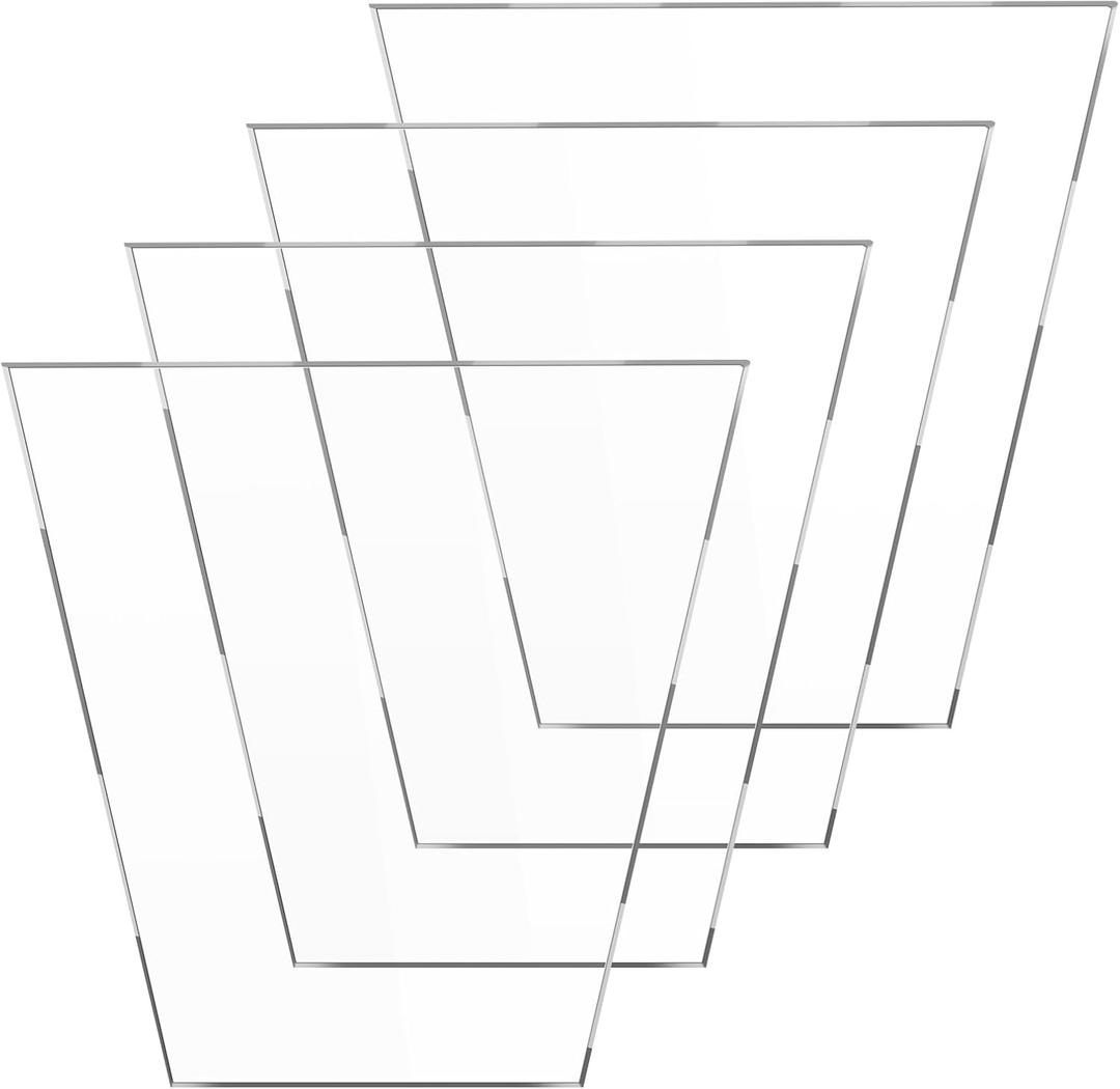 Yookeer 4 Pcs Tempered Glass Pane for Clear Outdoor Gaslights Heat-Resistant Replacement Glass Thick (Standard)