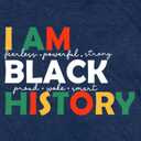 Black History Shirts for Women I am Black History Month T-Shirt African American Short Sleeve (Large, Blue)