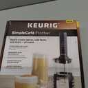 Keurig SimpleCafe Frother, Rechargeable Handheld Milk Frother for Lattes, Cappuccinos & Iced Coffee, USB Cord Included, Microwave-Safe Frothing Cup, Hot & Cold Foam Maker