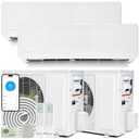 YITAHOME 18000 BTU Mini Split AC/Heating System 18 SEER2 9000 BTU*2 Set