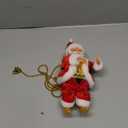 Climbing Santa Claus 9" Christmas Ornament Xmas Decoration Climbs Up and Down Battery Operated Toy with Light Music and Sound Animated Climbing on Beads Musical Moving Figure Xmas Christmas Ornament