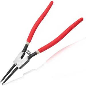 13-Inch Snap Ring Plier Heavy Duty External Circlip Pliers Straight Jaw Tip Diameter 0.12" for Installing Removing Retaining Ring