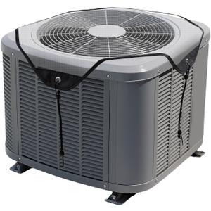 2 x Air Conditioner Covers for Outside Units 28" X 28", Breathable Mesh Central Air Conditioning Cover, Rain & Dust Resistant, Anti-Aging Universal Defener for All Season (White Mesh, 28" X 28")