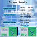 3ml Syringe with 25G 1 inch Needle, 3ml Luer Lock Syringe, Needles for Injections, Individual Package, Pack of 50