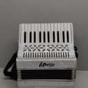 25 Keys Accordion, 16 Bass Piano Accordion Acorden Acordeones Para Adultos for Beginner and Adults, Lightweight Portable with Adjustable Straps, Cleaning Cloth, Glove, and Carrying Bag
(White)