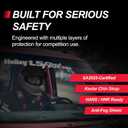 RaceQuip PRO25 Full Face Racing Helmet (Black, XL)