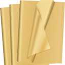 60 Sheets Gold Tissue Paper for Gift Bags Decoration, Art Tissue Paper Bulk for Packaging DIY Art Crafts Birthday Wedding Halloween, 14 X 20 Inch