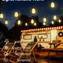 Likesky 130FT LED Outdoor String Lights with Remote Waterproof Patio Lights with Shatterproof S11 Bulbs, Dimmable Outside Hanging Light Connectable for Porch Backyard Yard Garden Decor 2700K