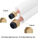 25 Ft Mini Split Line Set, 1/4" & 3/8" O.D. Twin Copper Tubing Insulated Coil Copper Pipes HVAC for Mini Split AC and Heating Equipment