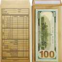 Cashier Deposit Report Envelopes with Self Adhesive Flap for Coins, Cash, Credit Cards, 3.5'' x 6.5'', 500/Box