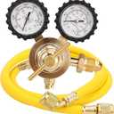 Nitrogen Regulator with 0-400 PSI Delivery Pressure, 60" Hose CGA580 Inlet Connection and 1/4'' Male Flare Outlet Connection
