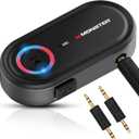Monster Bluetooth Audio Receiver, Aux Bluetooth Adapter with 3.5mm Jack, Hands-Free Calls, Siri & Google Voice Compatible, for Home Stereo, Headphones & Car Connectivity