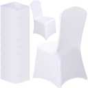 Vencede White Stretch Spandex Chair Cover 100pcs Chair Covers for Wedding, Universal Fitted Chair Cover Protector for Party, Banquet, Event, Hotel（White 100PCS）