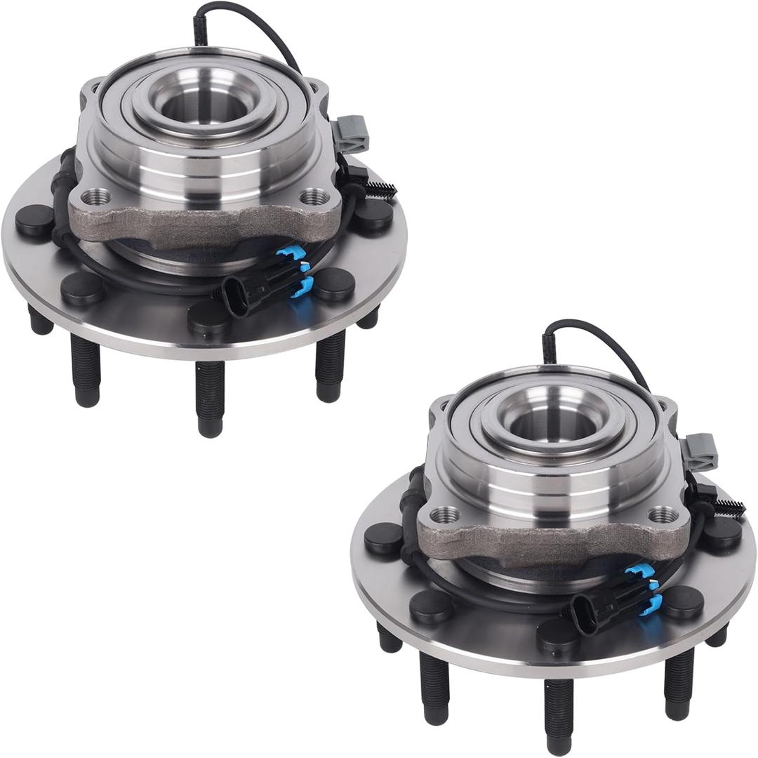 PAROD 515098 Front Wheel Hub Bearing Assembly Compatible with 2007-2009 Chevy Silverado 2500/3500/2500HD, GMC Sierra 3500/2500HD, 2008-2009 Hummer H2 8 Lugs W/ABS (Set of 2)