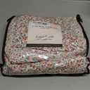 Laura Ashley - Twin Sheets, Cotton Percale Bedding Set, Lightweight & Breathable Home Decor (Emogene Burnt Orange, Twin)
