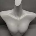 Female Breast Mannequin PP Material Half Body Posing Torso, Underwear Mannequin for Swimwear Clothing Form Shopwindow Display, White Colour, female chest mannequin-A