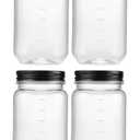 16 OZ Clear Plastic Jars, 4