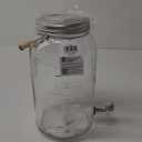 2 Gallon Glass Drink Dispenser For Parties,Beverage Dispenser,Lemonade Dispenser with 18/8 Stainless Steel Spigot Leakproof for Sun Tea, Picnic,Homemade Juice