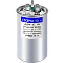 45+5 uF 45/5 MFD 6% 370V/440V CBB65 AC Capacitor, Dual Run Round Capacitor Replacement, 45 5 uF 440 Volt HVAC for AC Unit Fan Motor Start or Heat Pump or Condenser Straight Cool