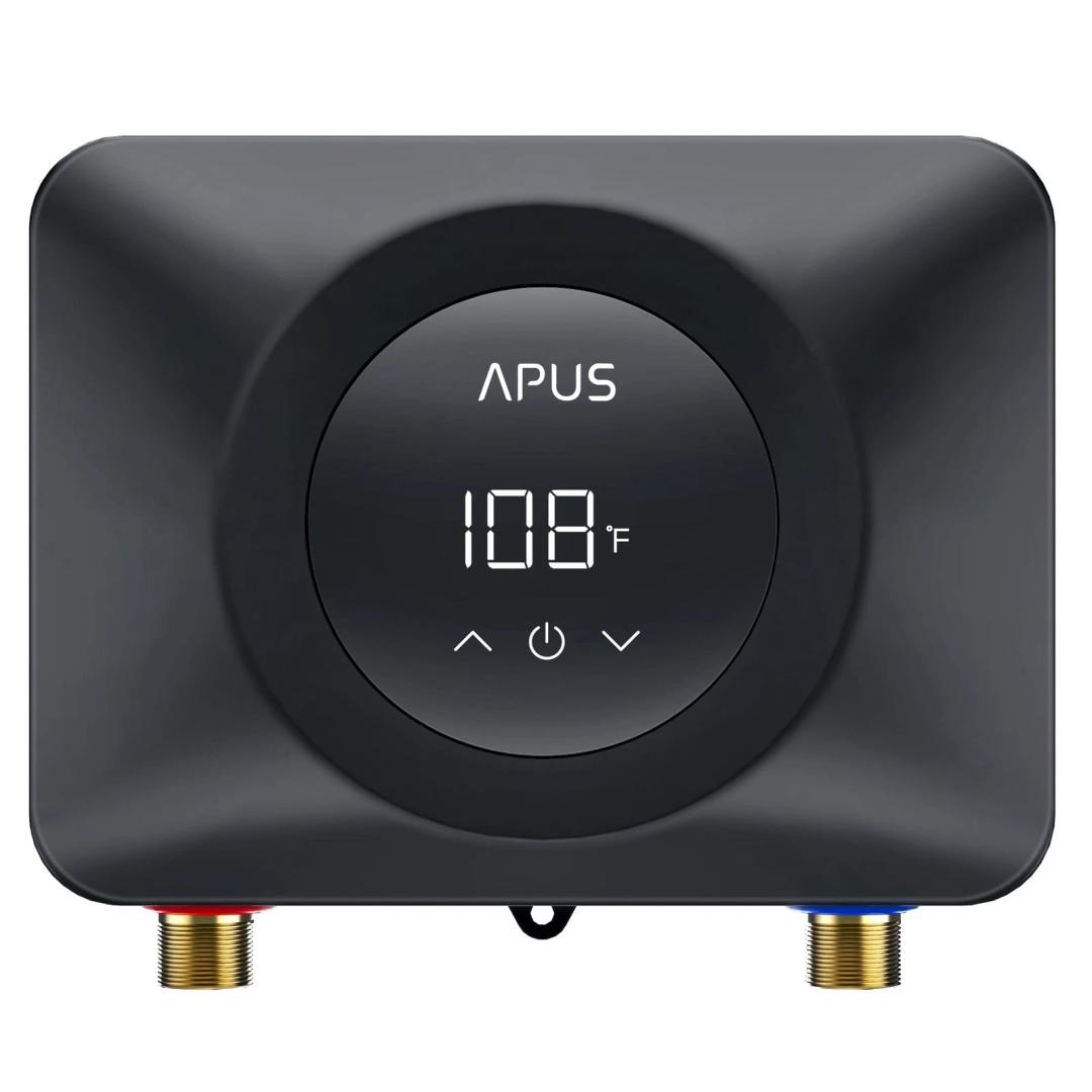 APUS Tankless Water Heater Electric 240V, 4500W Instant On Demand Hot Water Heaters, Under Sink Point of Use Water Heater, LED Digital Display, Ultra Compact for Kitchen, Bathroom, Laundry