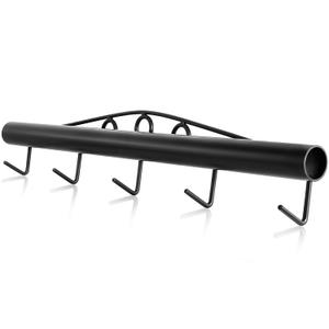 Livestock Fence Stretcher,Chain Link Fabric Stretcher Bar Puller, 5-Hook Bar, 2 Extra Chain Link for Stability, New Upgraded Fence Stretcher Tool, Black