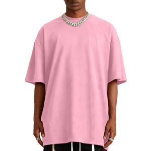 Oversized Graphic Tees Men Vintage Y2K Print Shirts Streetwear Unisex Harajuku T-Shirts (Pink, S)