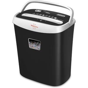 VidaTeco Paper Shredder for Home Office10-Sheet Cross-Cut Shredder with US Patented Cutter,Also Shreds Card/CD/Clip,Paper Shredding Machine for Home Use Heavy Duty with Jam Proof,3.9-Gallon Bin