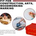 00 Pcs Heavy Duty Octagonal Hard Black Carpenter Pencils for Woodworking and Concrete Marking