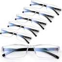 Gaoye Executive Style Reading Glasses Men - Durable Readers with Blue Light Filtering- Comfortable Fit with TR90 Frames (Color Mix 2)