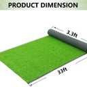 MYOYAY Artificial Grass Turf Rug, 3.3ft x 33 ft Large Realistic Grass Lawn Carpet Roll,1.18" Thick Synthetic Turf Mat with Drain Holes for Indoor Outdoor Garden Landscape Dog -109 sq. ft