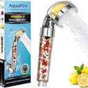 High Pressure Shower Head, Vitamin C Filter Shower Head, Water Saving Handheld Head Shower Chlorine & Fluoride Filter Helps Dry Skin & Hair Loss (Vitamin C Shower Head)