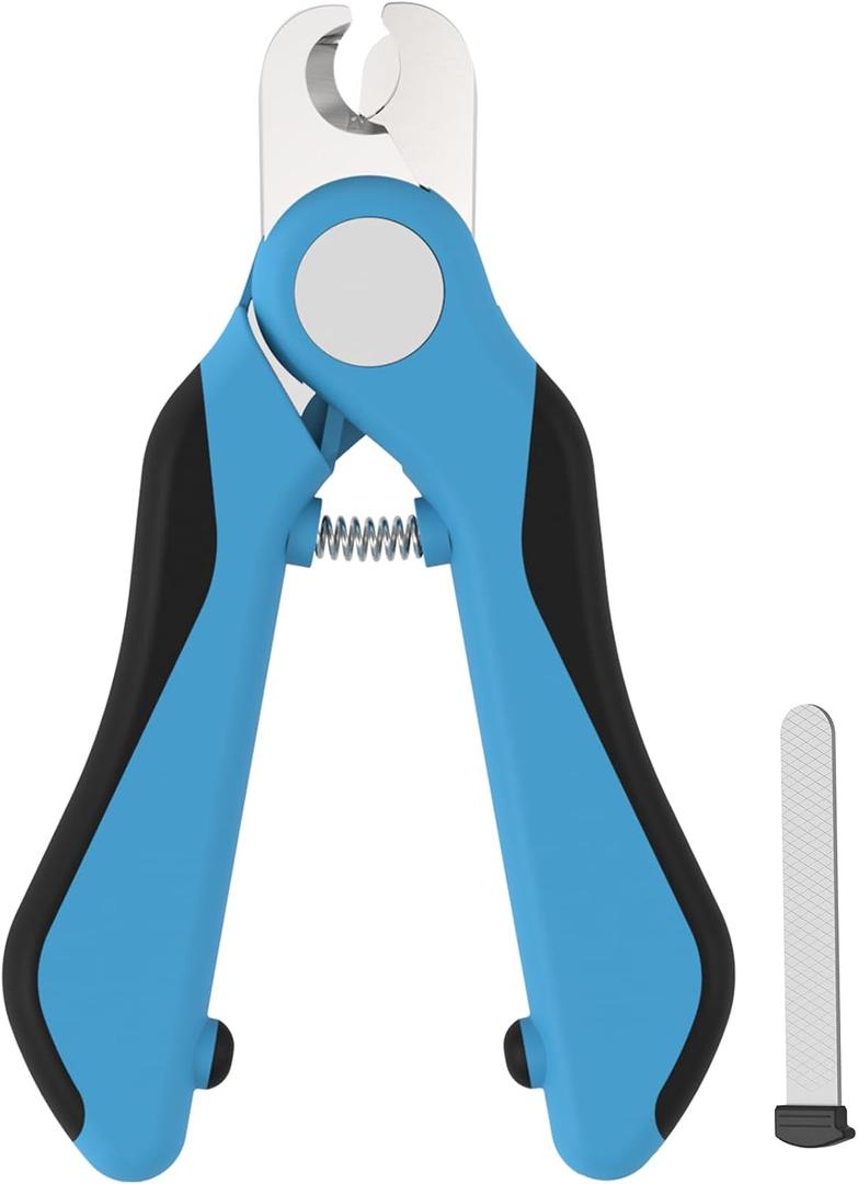 Swihauk Heavy Duty Dog Nail Clippers and Trimmers, Professional Pet Nail Clippers with Nail File for Dogs Cats Small Animal, Claw Clippers with Safety Guard to Prevent Over-Cutting, Blue