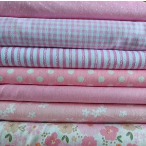 7Pcs 20" x 20" Cotton Fabric DIY Making Supplies Quilting Patchwork Fabric Fat Quarter Bundles DIY for Quilting Cotton Patchwork Cushions (Mix Pink, 9.8"*9.8"(25cm*25cm))